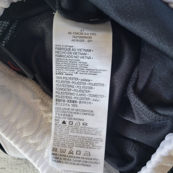 Nike Jordan Jumpman Toddler Size 4T 3-4 Yo Wild Tribe Blk & Wht Athletic Shorts - Picture 10 of 10